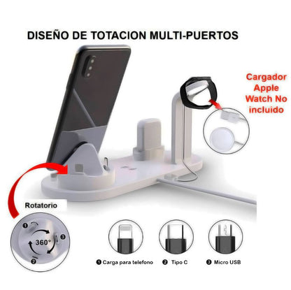 NUEVA ESTACIÓN DE CARGA PARA CELULAR, RELOJ Y